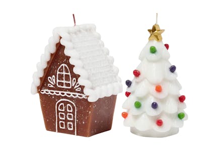 2 Threshold Wax Figural Candles