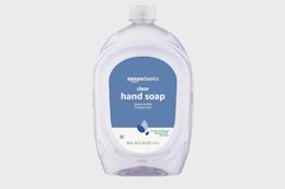 a bottle of liquid hand soap