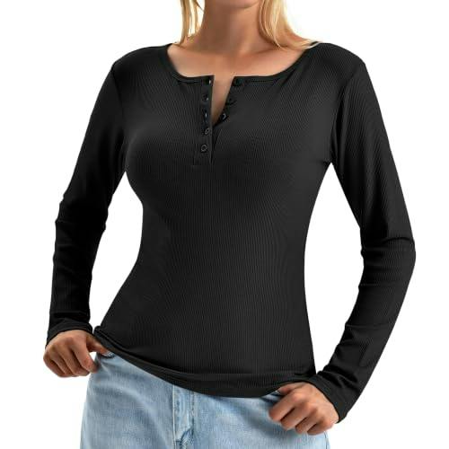 Women's Long Sleeve Henley Shirt