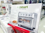 cuisinart air fryer toaster oven sitting on a target cart