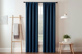 blackout curtains in a room