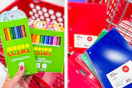 mondo llama colored pencils and markers, dealworthy notebooks side by side