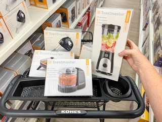 toastmasters small appliances in cart