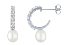 Yes, Please Pearl Hoop Earrings