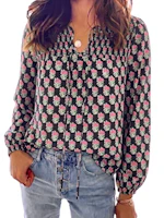 KIRUNDO Women's Boho Top