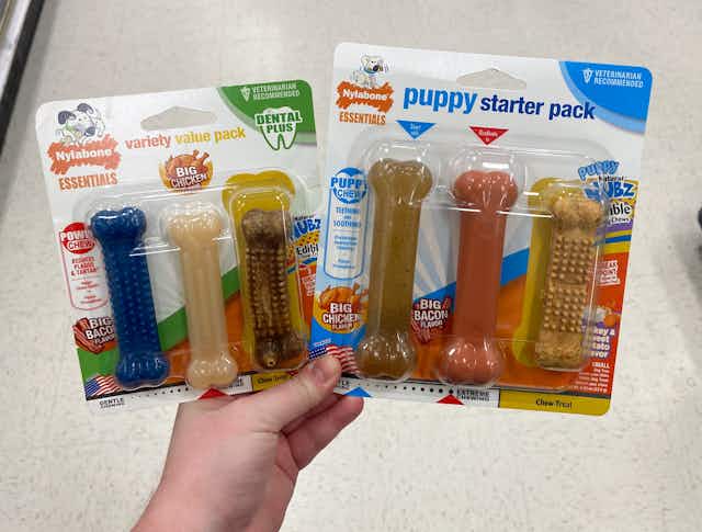 Nylabone Puppy Chew Toy Bundles, Starting at $3 on Amazon card image