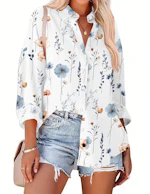 Women's Oversized Button-Down Shirt