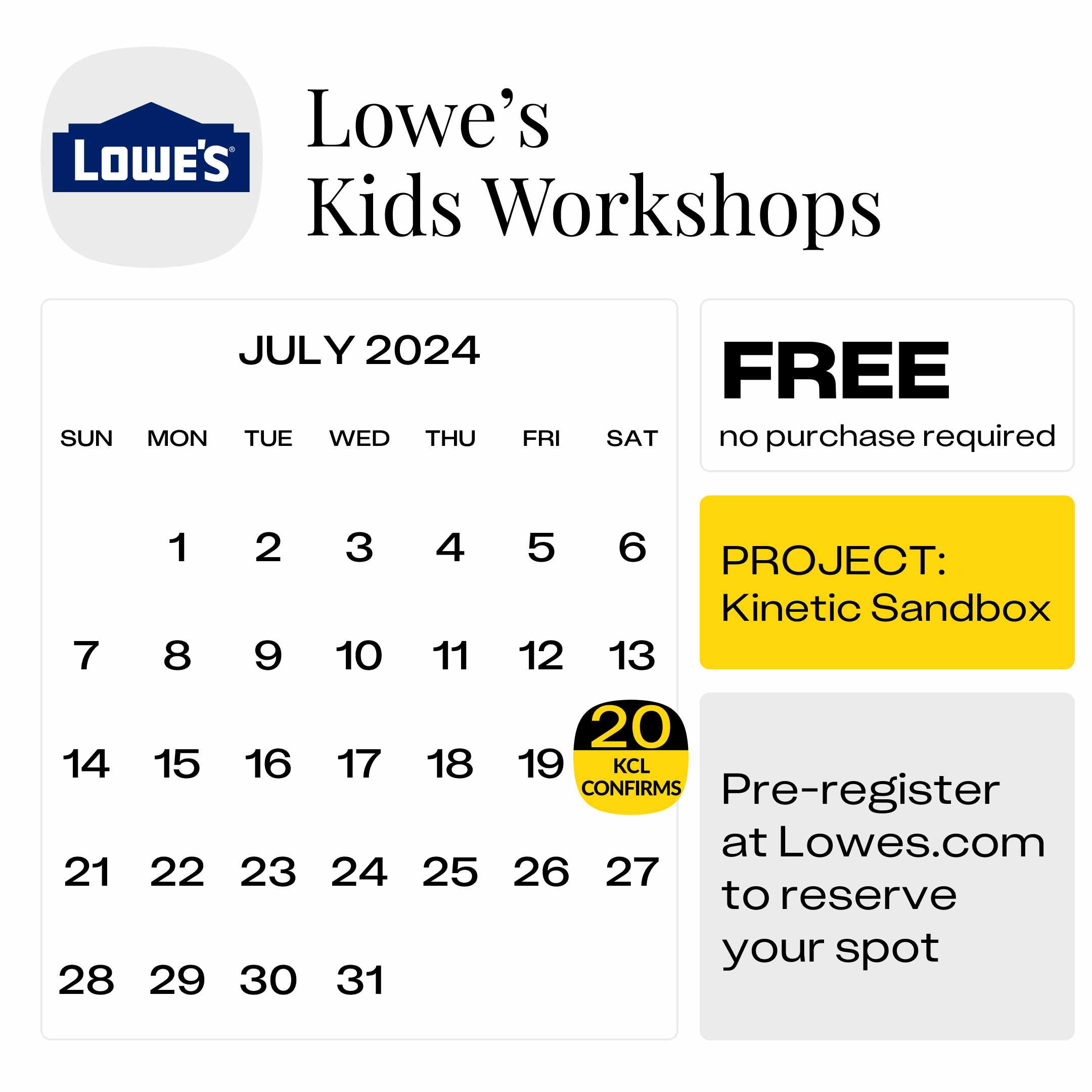 FREE Lowe's Kids' — Free DIY in 2024 The Krazy