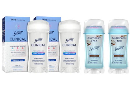 4 Secret Deodorants