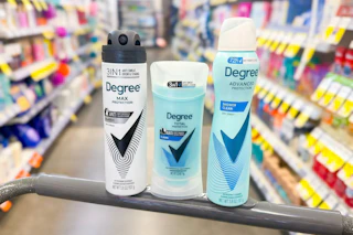 degree deodorants sitting on shopping cart sponsored