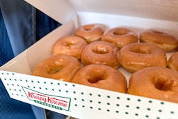 Krispy Kreme Doughnuts: $12 Original Glazed Dozen Deal Ends Today card image