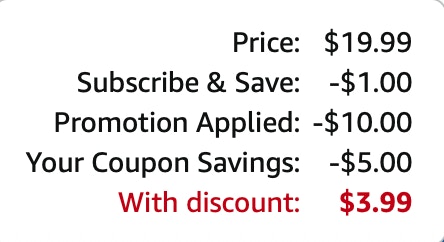 Beef tallow Amazon receipt