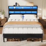 Queen LED Platform Bed Frame