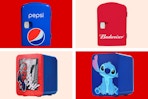 Pepsi, Budweiser, Spider-Man & Stitch mini fridge coolers