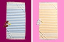 Better Homes & Gardens Oversized Beach Towels in 2 colors (striped with frayed end)