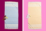 Better Homes & Gardens Oversized Beach Towels in 2 colors (striped with frayed end)