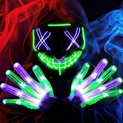 JOYIN Halloween LED Mask & Gloves
