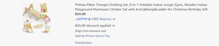 Amazon Pikler Triangle Climbing Set 2025