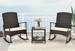 Patio Rocking Chairs and Table Set, Only $151.99 at Target (Reg. $390) card image