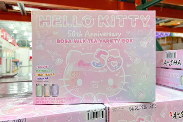 New at Costco: Hello Kitty Boba Tea Variety Pack, Only $13.99 card image