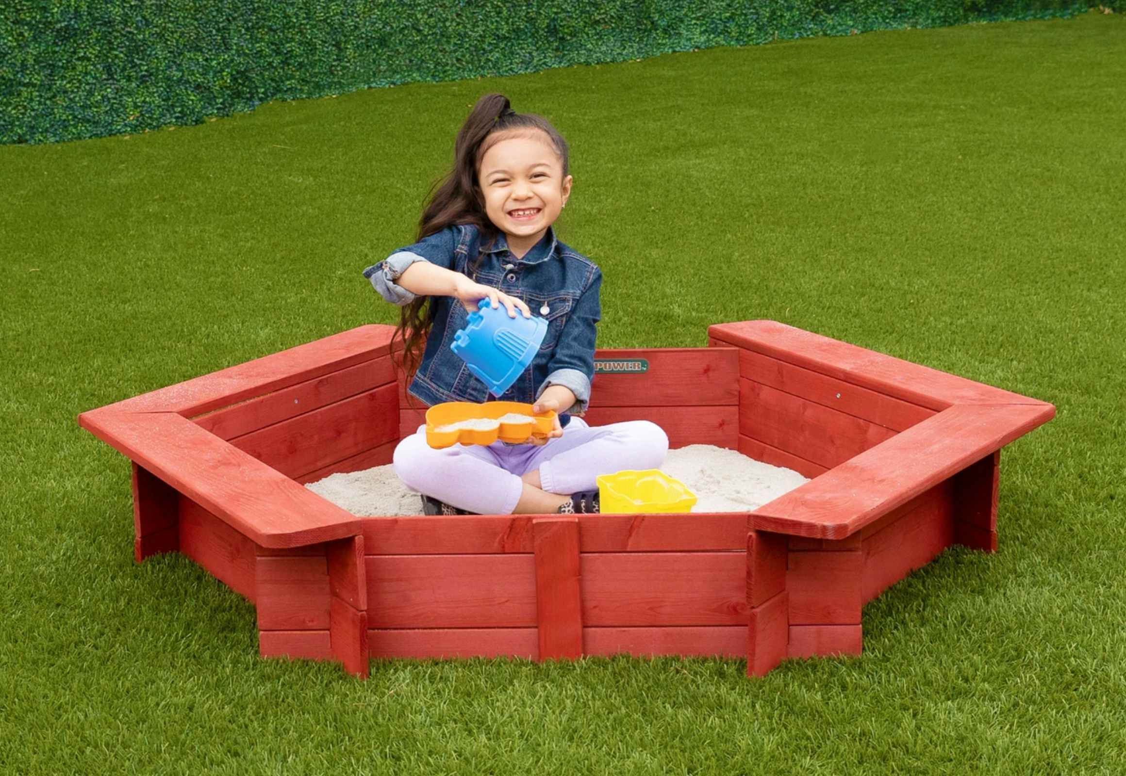Weather-Resistant Wood Sandbox With Cover and Liner, Just $65 at Walmart