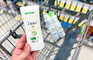 4 sticks of deodorant on a Amazon mailer
