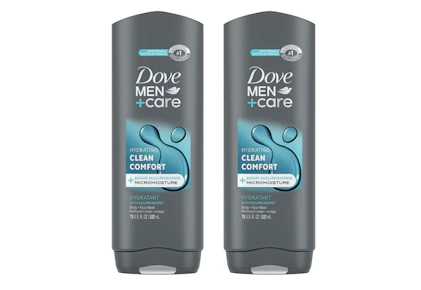 2 Dove Men+Care Body Washes