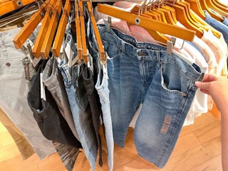 jeans on hangers