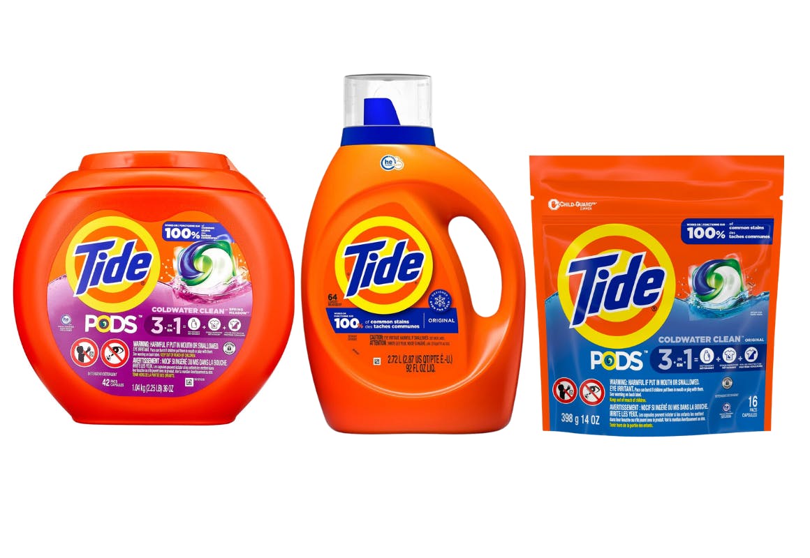 2 Tide Pods + 1 Detergent
