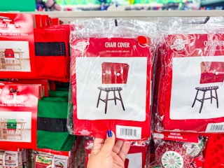 dollar tree christmas chair cover