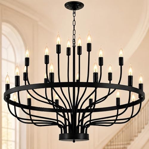 Large Black Chandelier