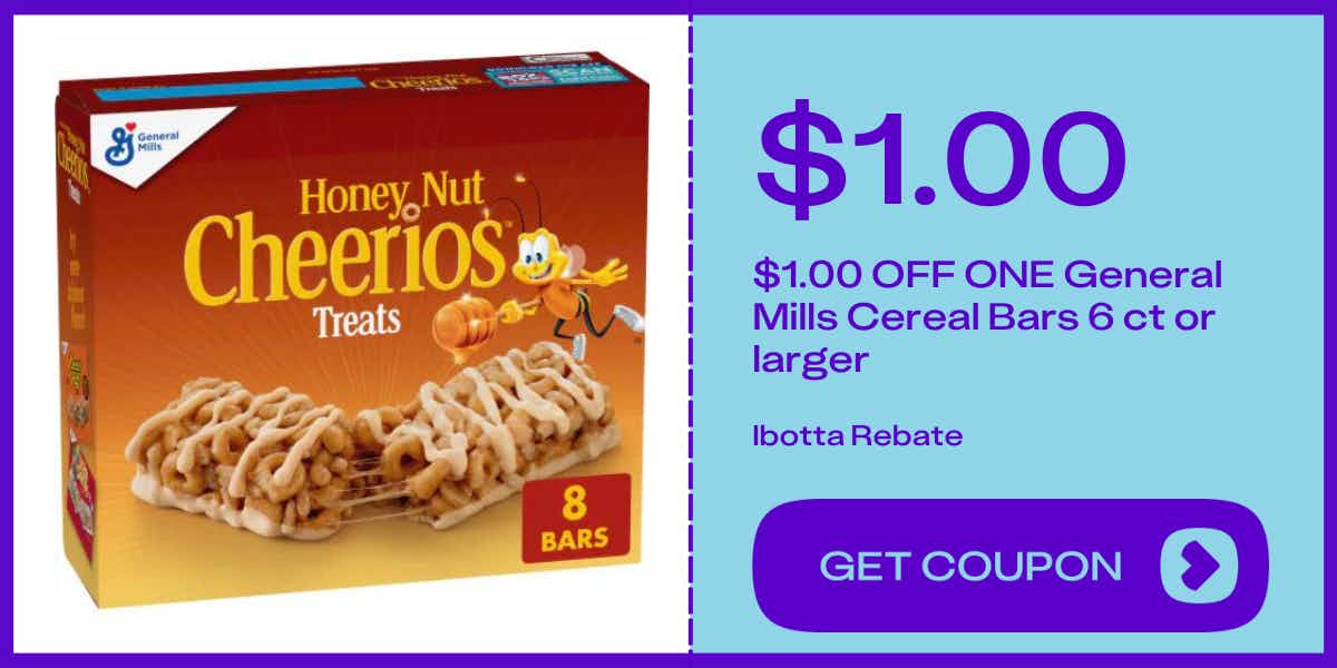 General Mills Honey Nut Cheerios Cereal Bars 8 ct