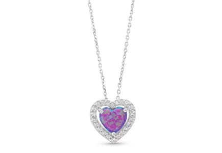 Kay Jewelers Lab-Created Opal Sterling Silver Necklace