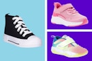 3 different styles of toddler/little kids sneakers
