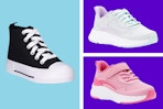 3 different styles of toddler/little kids sneakers