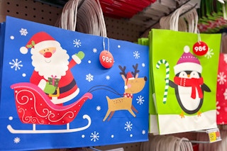 holiday gift bags at Walmart