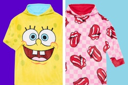 Spongebob Squarepants and Rolling Stones Kids Hooded Sleepers