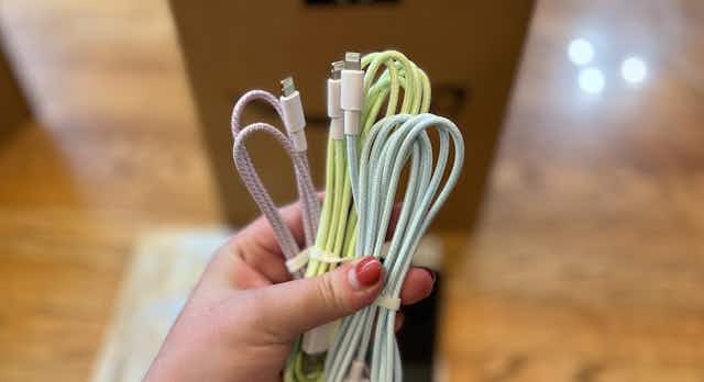 iPhone Charger Cable 6-Pack, Only $3.95 on Amazon (Reg. $34.98) card image