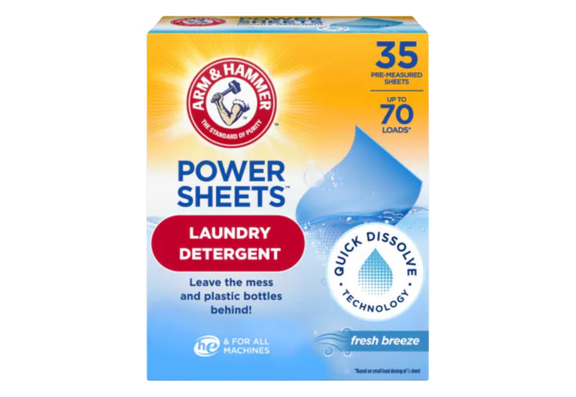 2 Arm & Hammer Detergent Sheets
