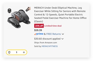 MERACH Under Desk Elliptical Machine