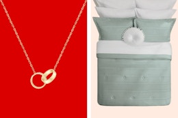 Gold (surgical steel) Necklace & 10-piece Bedding Set