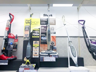 Shark steam mops on display at Target