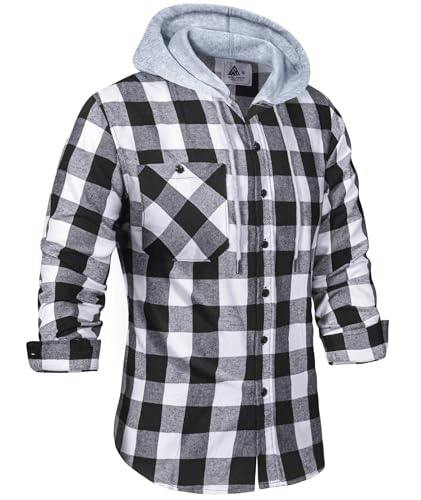 Men's Flannel Hooded Shirt
