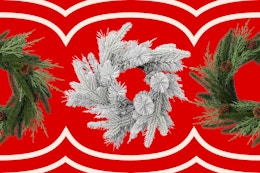 christmas wreaths side by side
