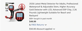metal detector Amazon receipt