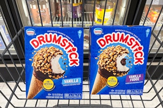 two boxes of cones in shopping cart