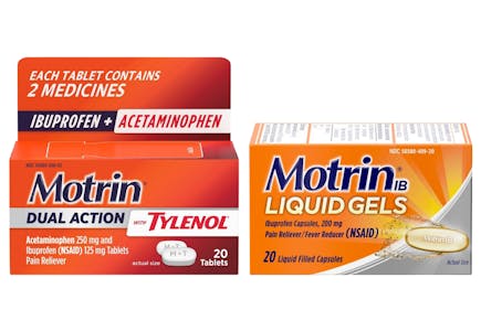 2 Motrin Pain Relief Products