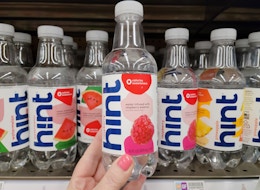 Hint water on a shelf