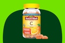 Nature Made Vitamin C bottle on green KCL template