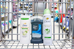 walgreens dove and dove men deodorant in a shopping cart sponsored